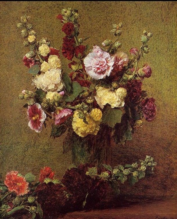 Henri Fantin-Latour Holly-hocks